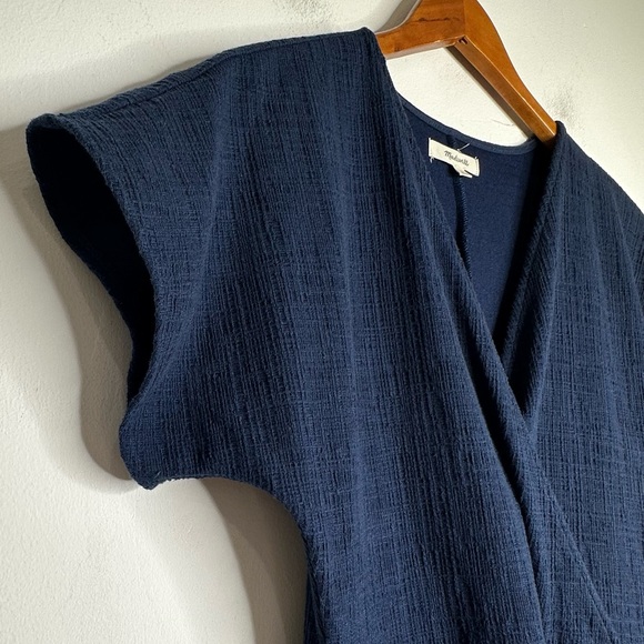 Madewell Women’s Cross-Front Flutter Sleeve Mini Dress Size Small - Picture 7 of 12